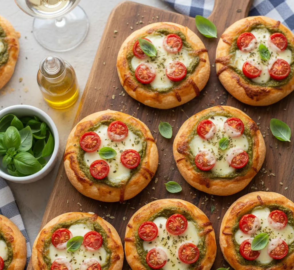 Mini pizze z ciasta francuskiego 3 Pizzerki z ciasta francuskiego