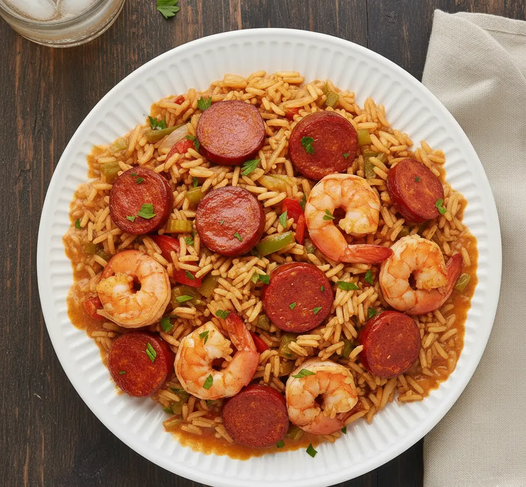 Jambalaya z chorizo 2 jambalaya z kiełbasą