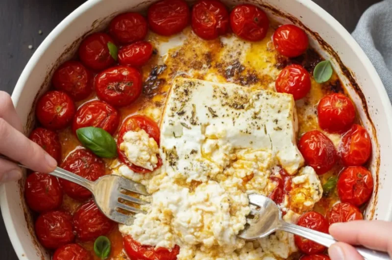 Makaron z Fetą z Piekarnika