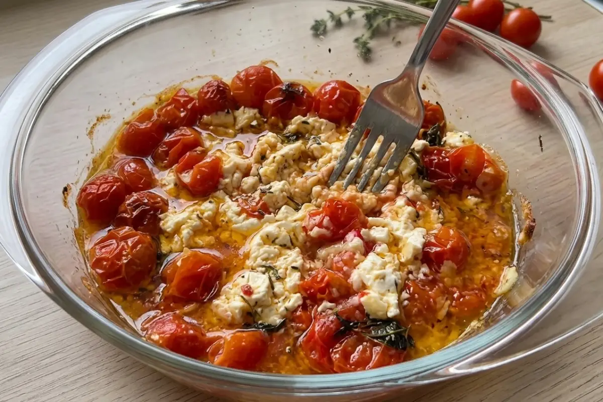 makaron z feta i pomidorkami 1 makaron z feta i pomidorkami