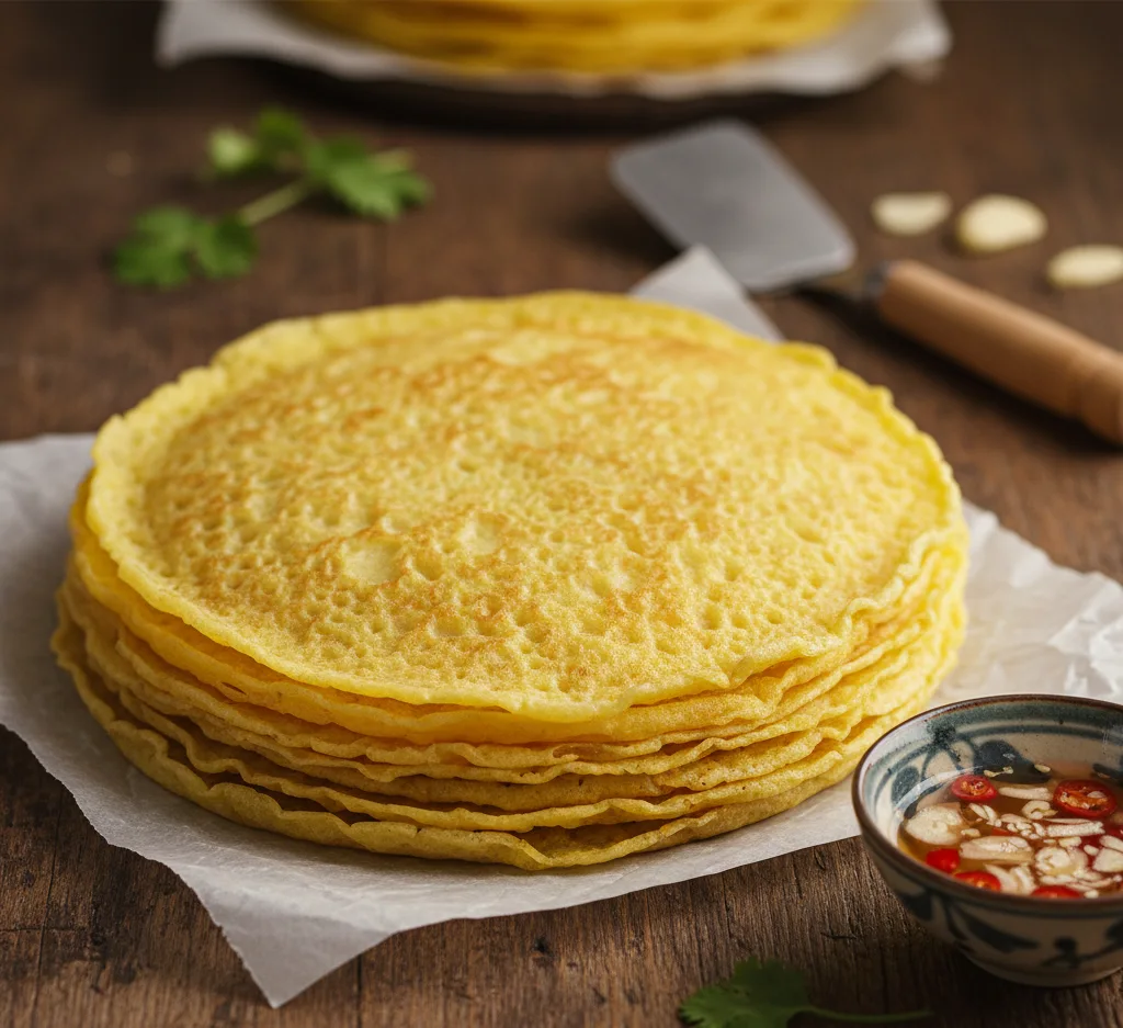 Naleśniki ryżowe z kapustą i grzybami