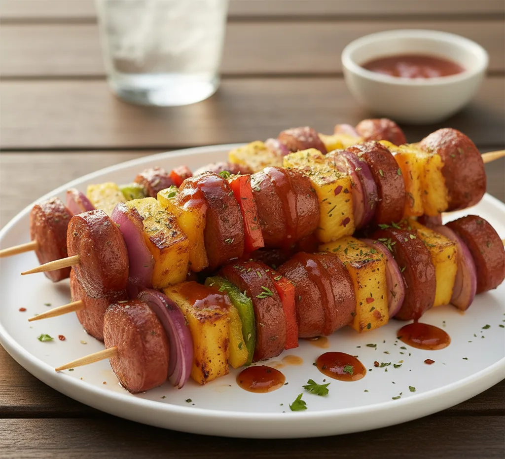 Szaszłyki z kiełbasą 
