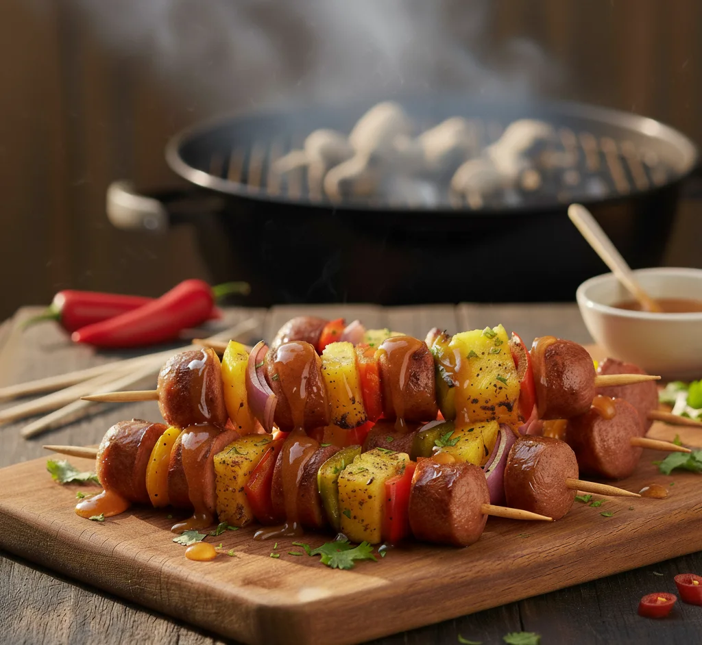 Szaszłyki z kiełbasą 