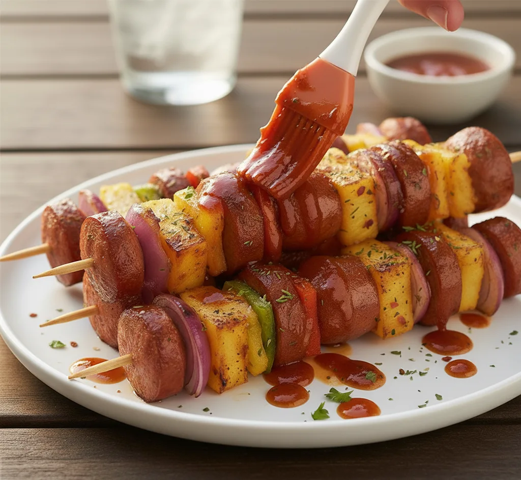 Szaszłyki z kiełbasą