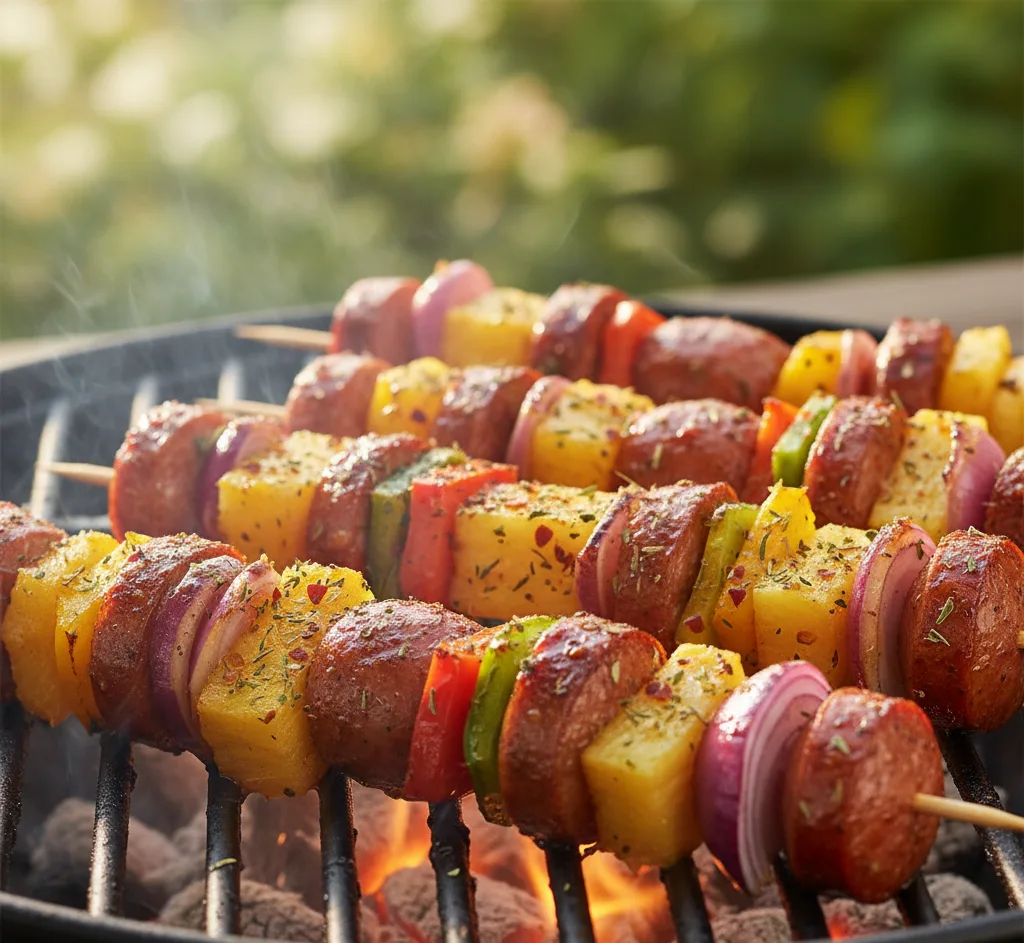 Szaszłyki z kiełbasą 