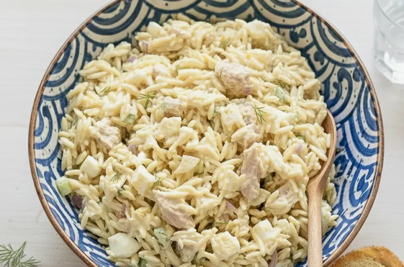 sałatka z makaronem orzo