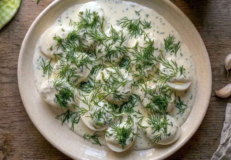 Jajk w sosie czosnkowym