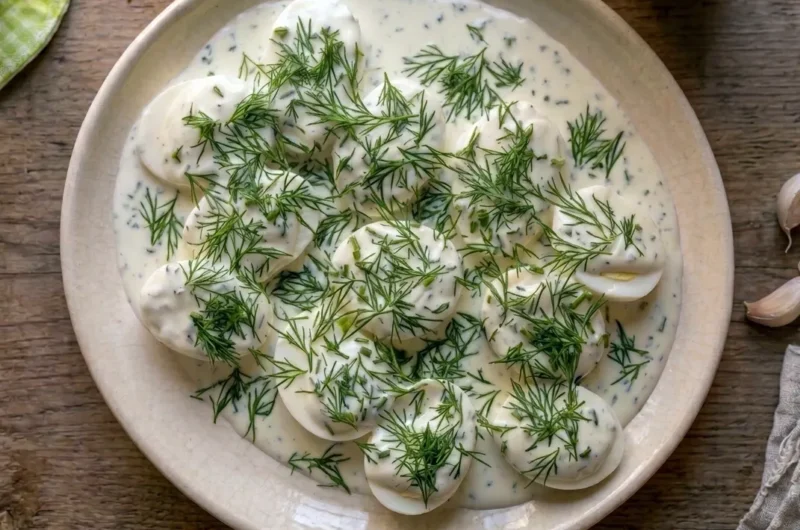 Jajk w sosie czosnkowym