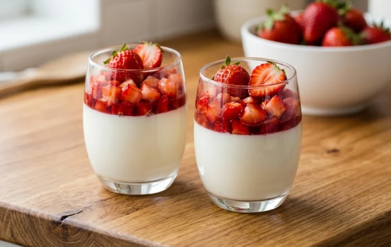 deser z truskawek i jogurtu greckiego