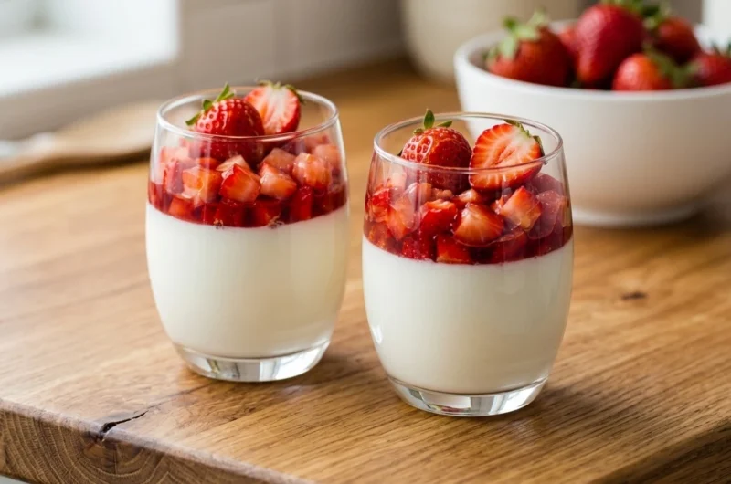 deser z truskawek i jogurtu greckiego