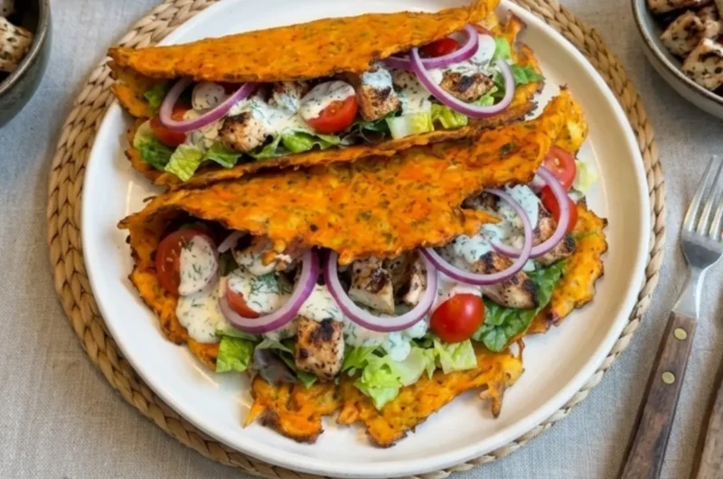 Keto wrap z marchewki i sera – warzywna tortilla z piekarnika