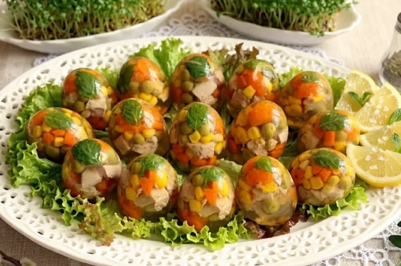 Galaretka wielkanocna w kształcie jajek